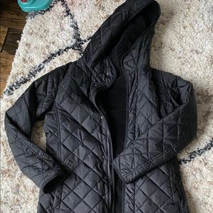 Uniqlo black fuzzy jacket